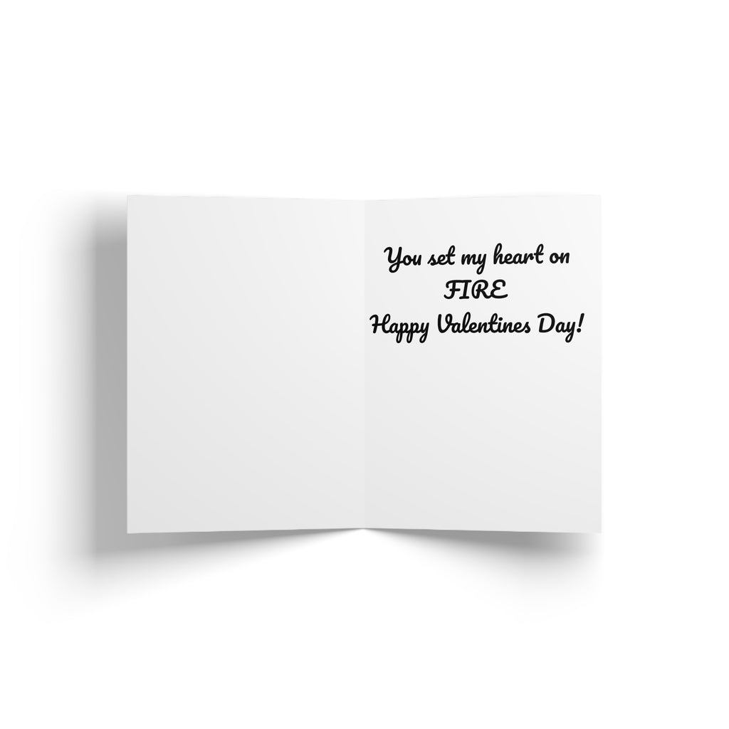 Valentine's Day Firefighter Greeting Card — 'Happy Valentine's Day!'