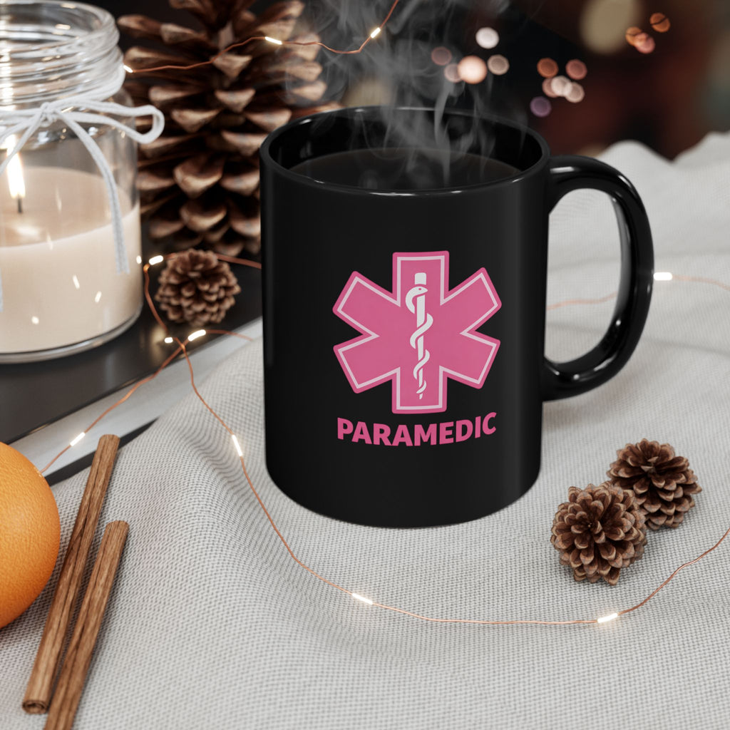 Paramedic Mug — Pink Star of Life Medical Coffee Cup (11oz & 15oz)