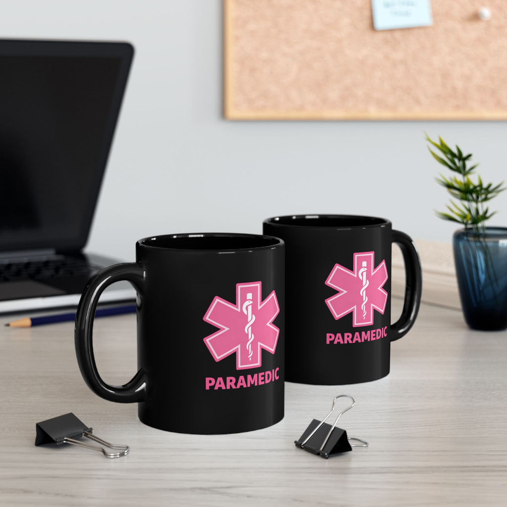 Paramedic Mug — Pink Star of Life Medical Coffee Cup (11oz & 15oz)