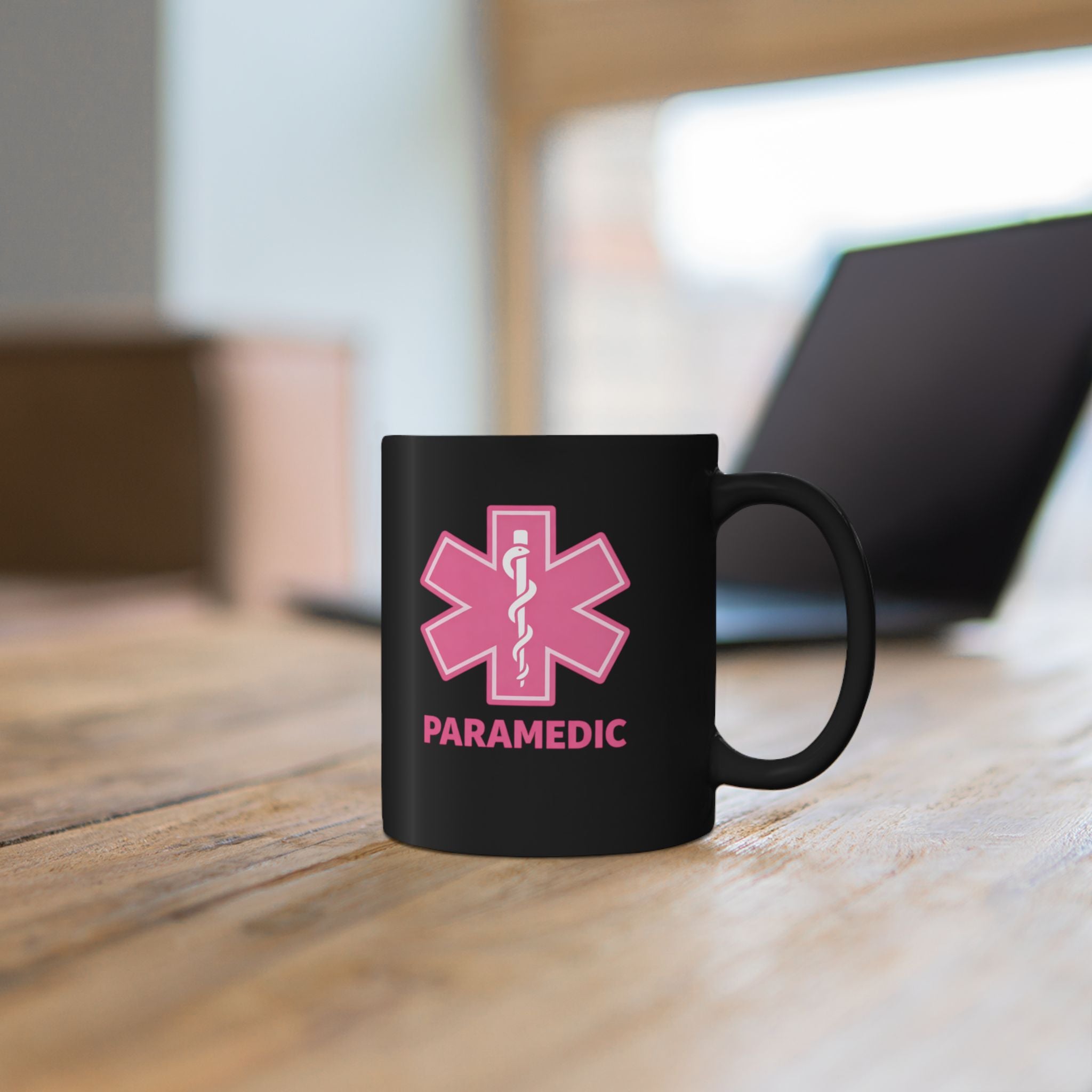 Paramedic Mug — Pink Star of Life Medical Coffee Cup (11oz & 15oz)