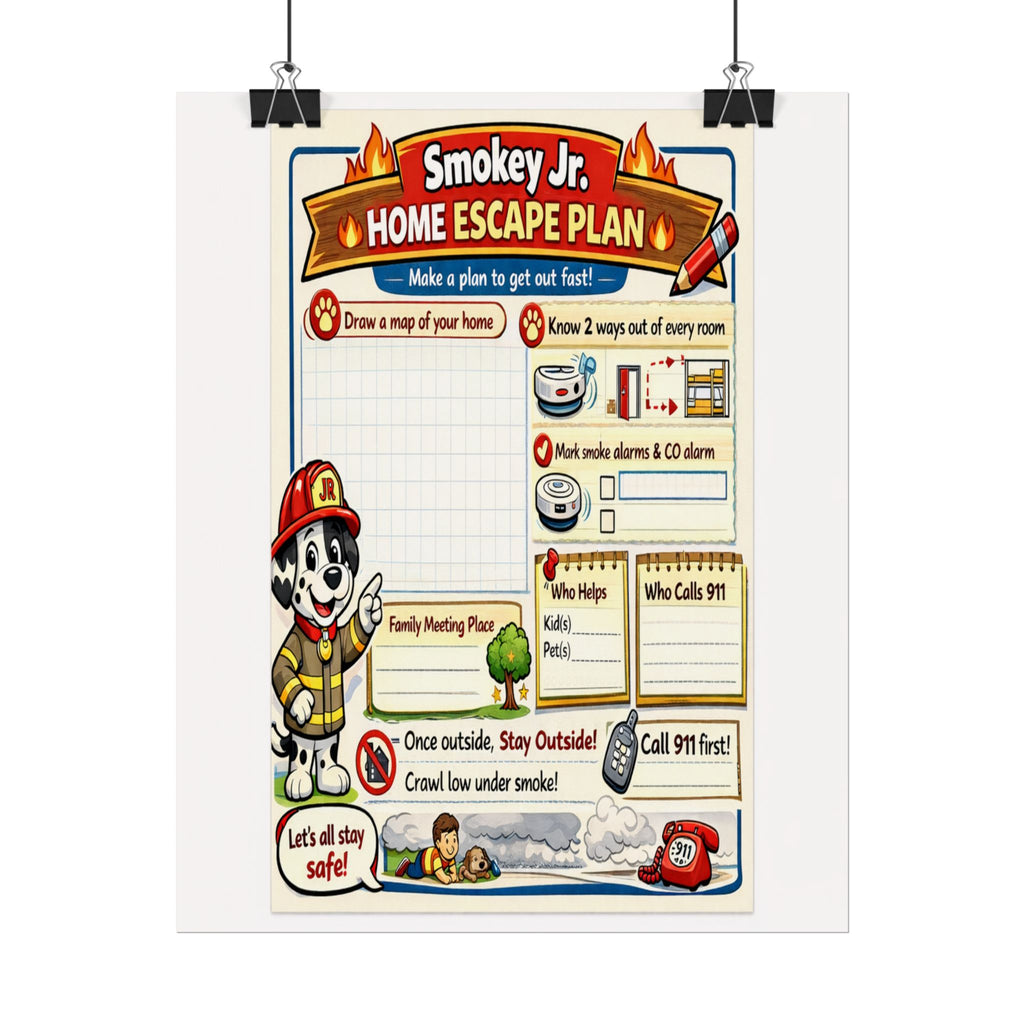 Fire Escape Safety Poster