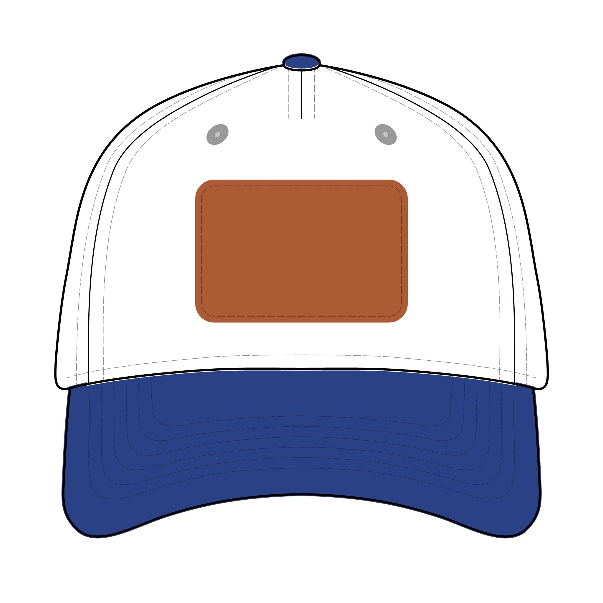 Leather Patch Baseball Cap — Custom Number Patch "123"