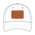 Leather Patch Baseball Cap — Custom Number Patch "123"