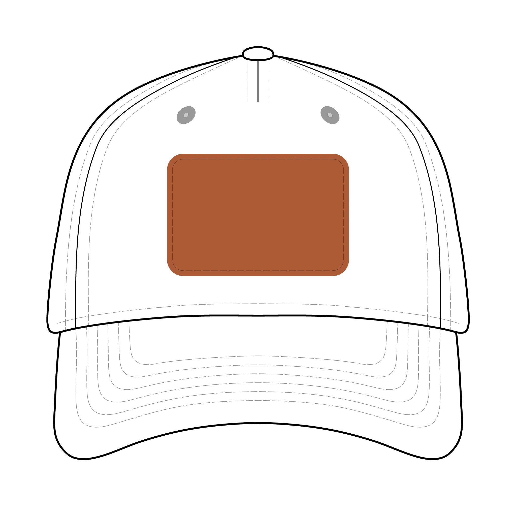 Leather Patch Baseball Cap — Custom Number Patch "123"