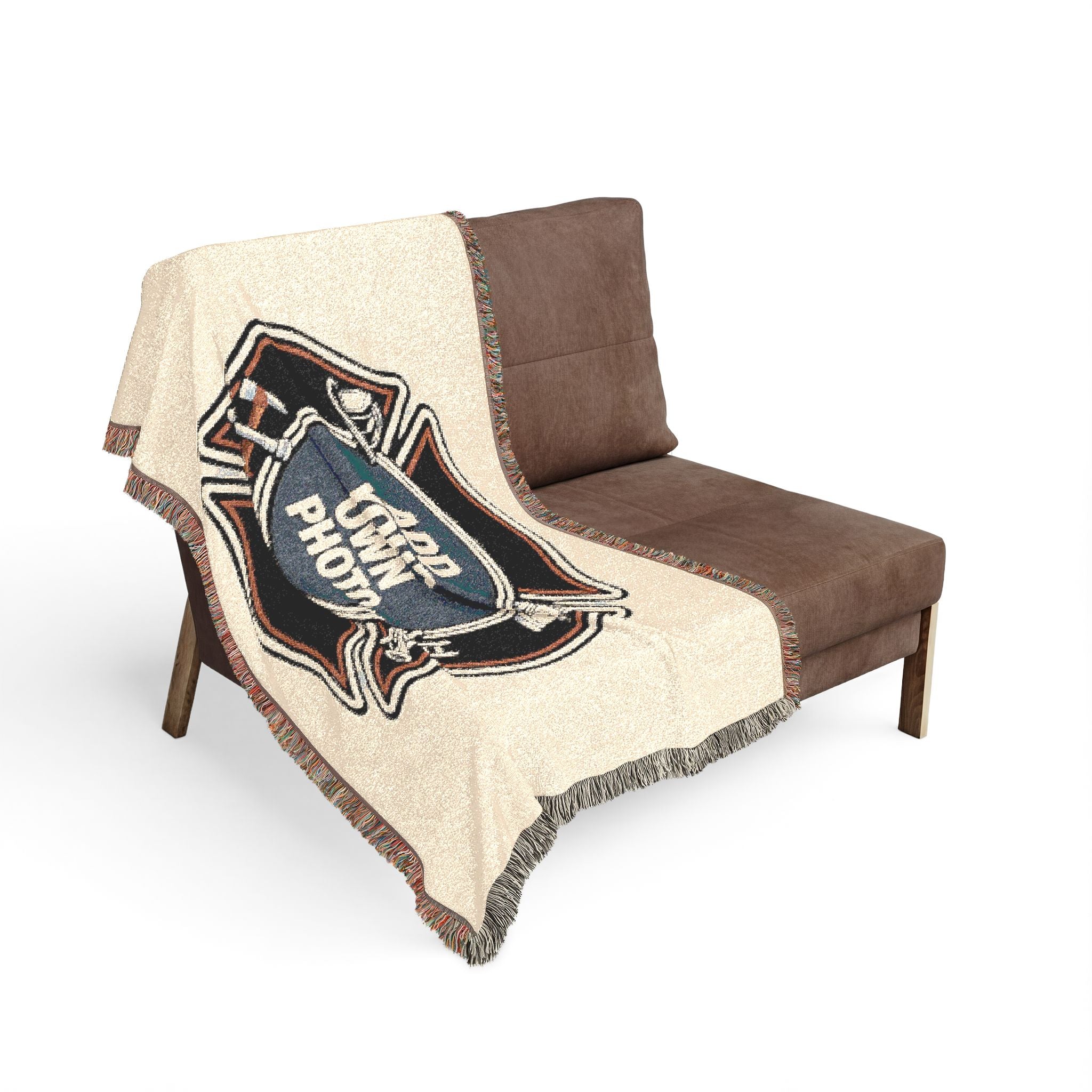 Custom Woven Blanket — Add Your Own Design Personalized Throw