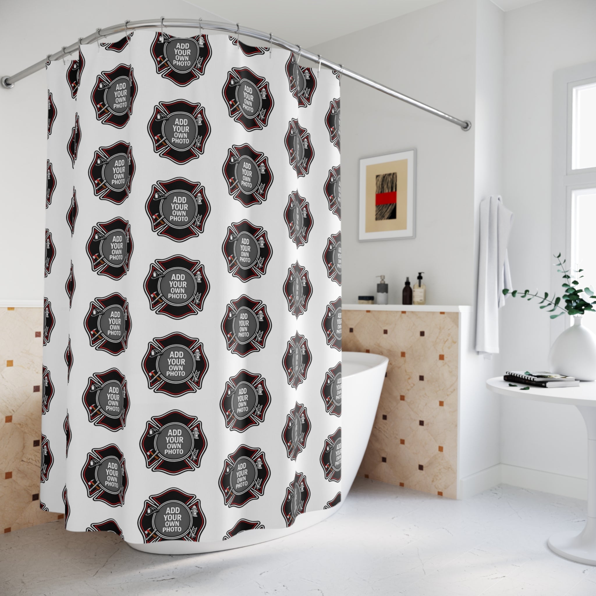 Customized photo shower curtain- add your own photo