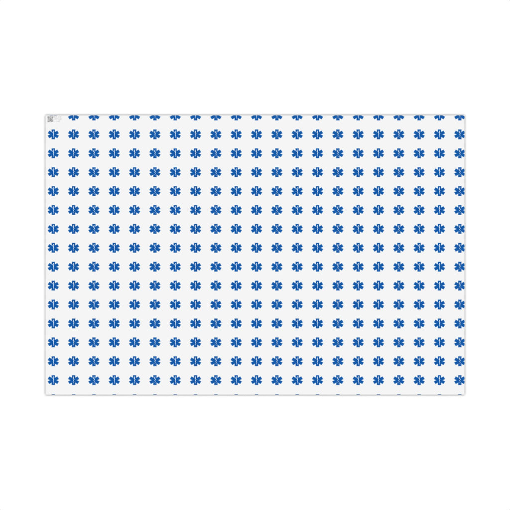 Wrapping Paper — EMS Star of life Pattern Gift Wrap (Holiday & Everyday)