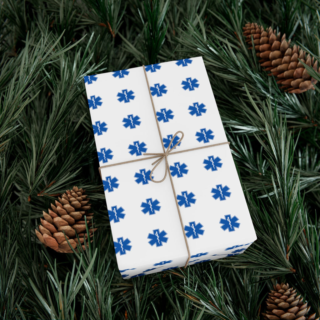Wrapping Paper — EMS Star of life Pattern Gift Wrap (Holiday & Everyday)