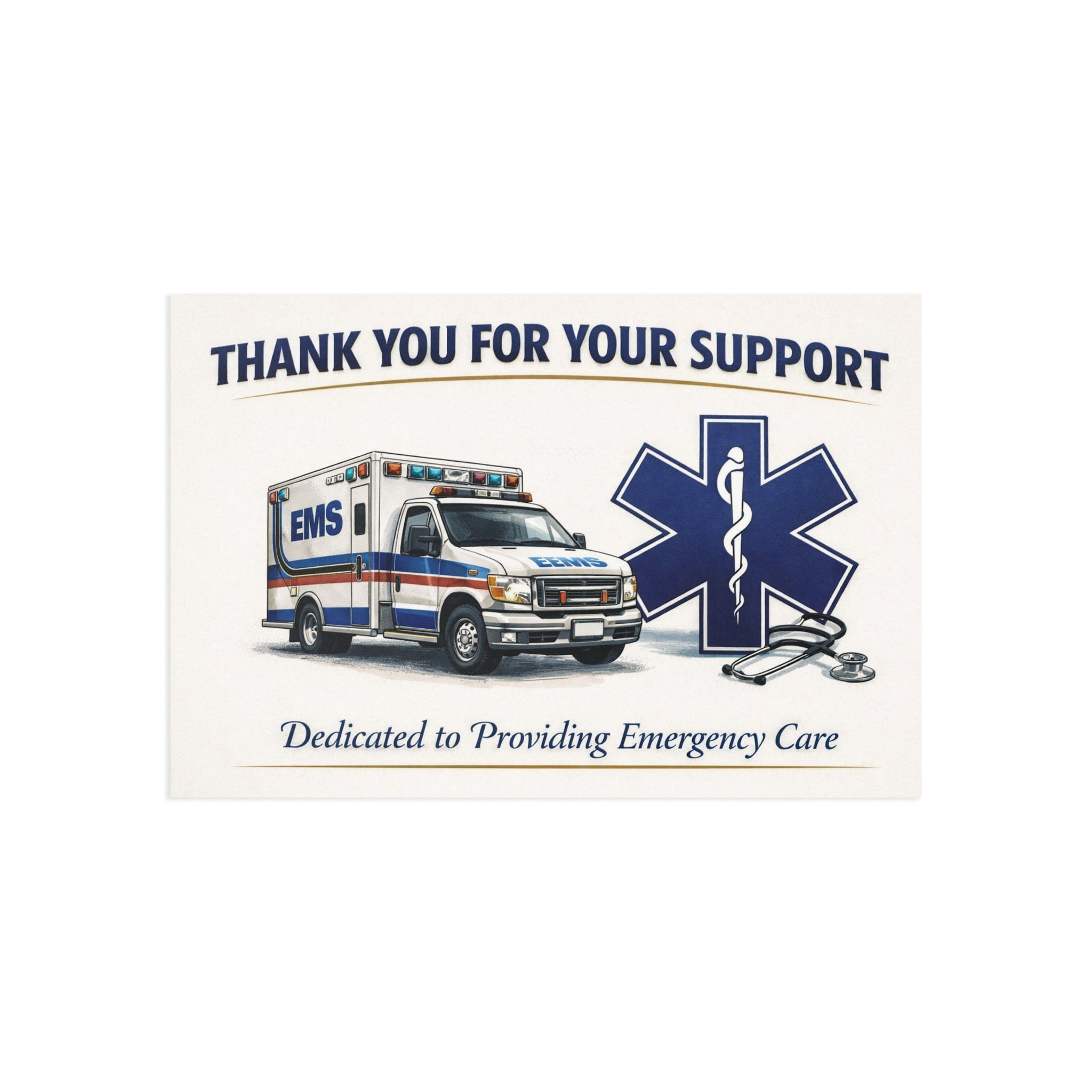 EMS Thank You Card – First Responder Appreciation Card (5x7)