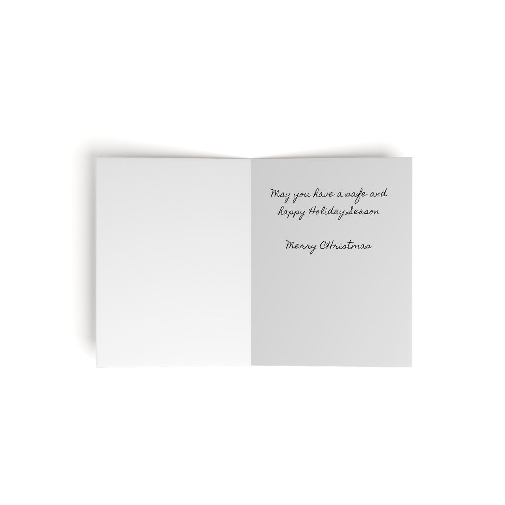 Merry Christmas Firetruck Greeting Cards – Pack of 8/16/24 Holiday Cards