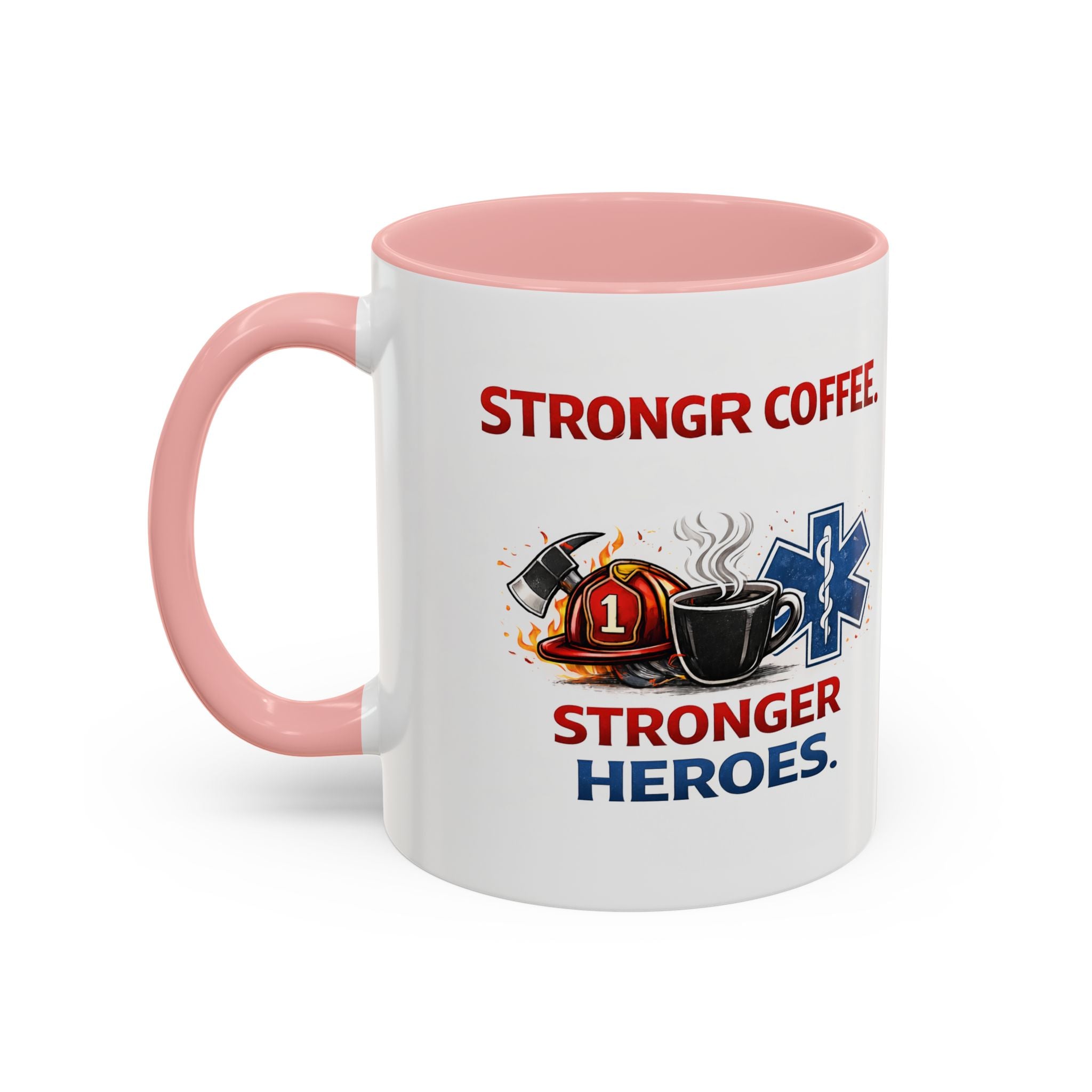 EMT Coffee Mug – ‘Stronger Heroes’ Medical Rescue Crew Accent Mug (11/15oz)