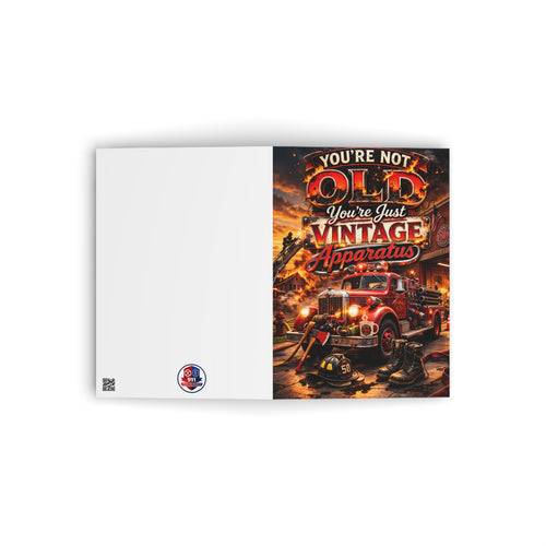 "You're Not Old, You're Just Vintage Apparatus" Birthday Card for Firefighters