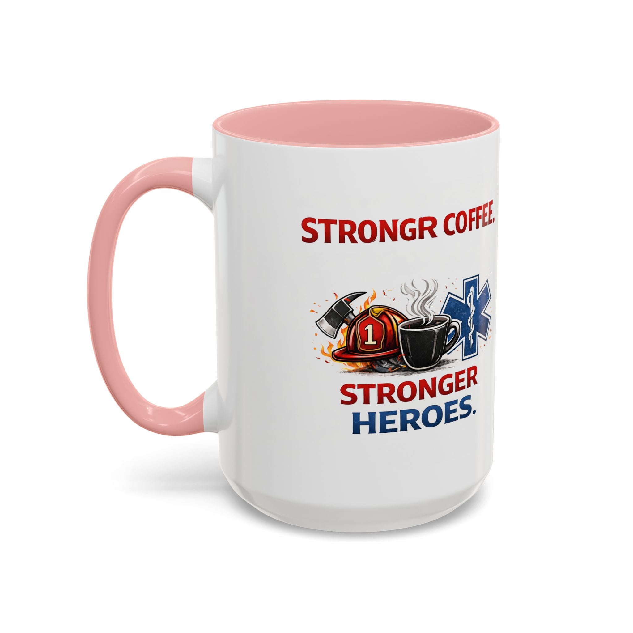 EMT Coffee Mug – ‘Stronger Heroes’ Medical Rescue Crew Accent Mug (11/15oz)
