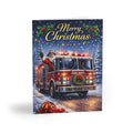 Merry Christmas Firetruck Greeting Cards – Pack of 8/16/24 Holiday Cards