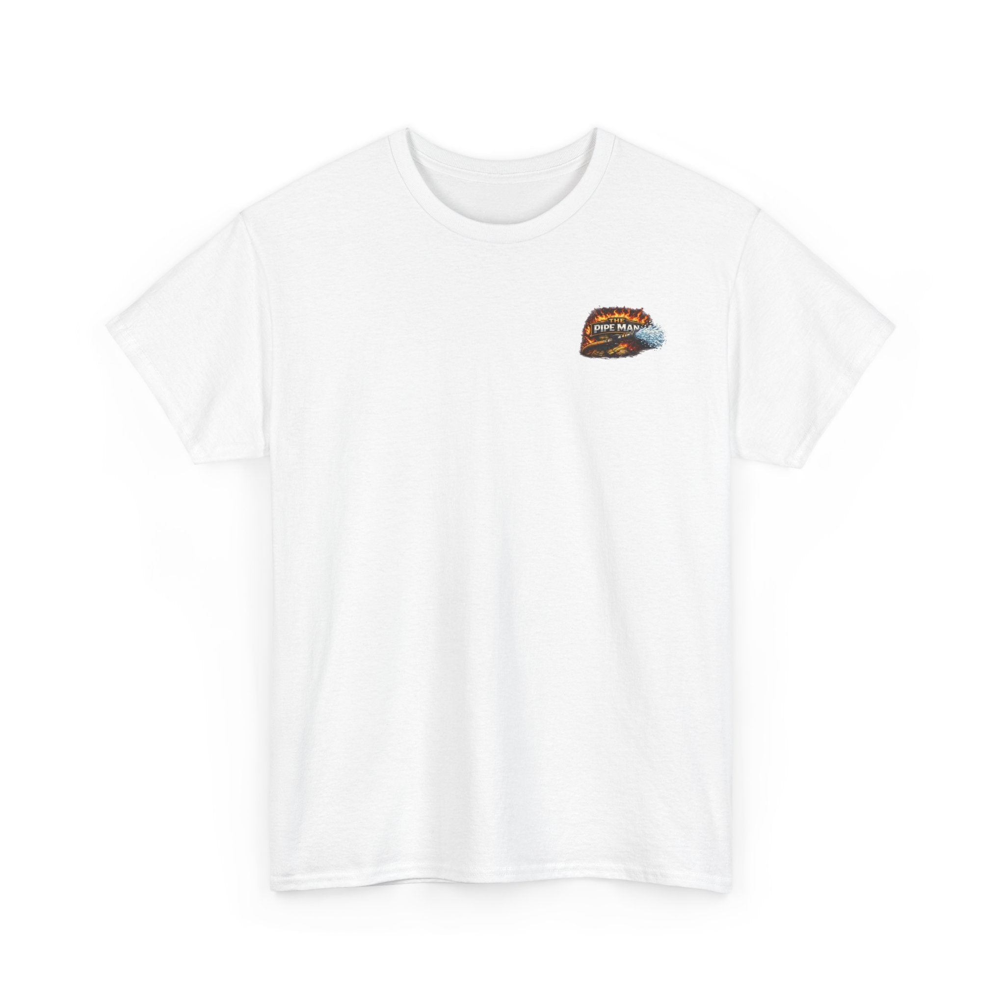 Pipe Man Graphic Tee — Funny Firefighter Design