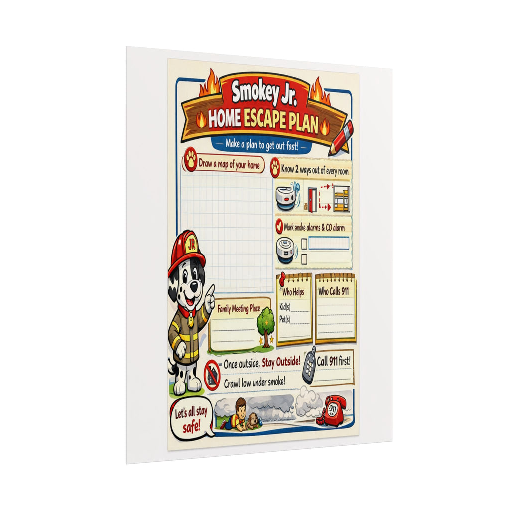 Fire Escape Safety Poster