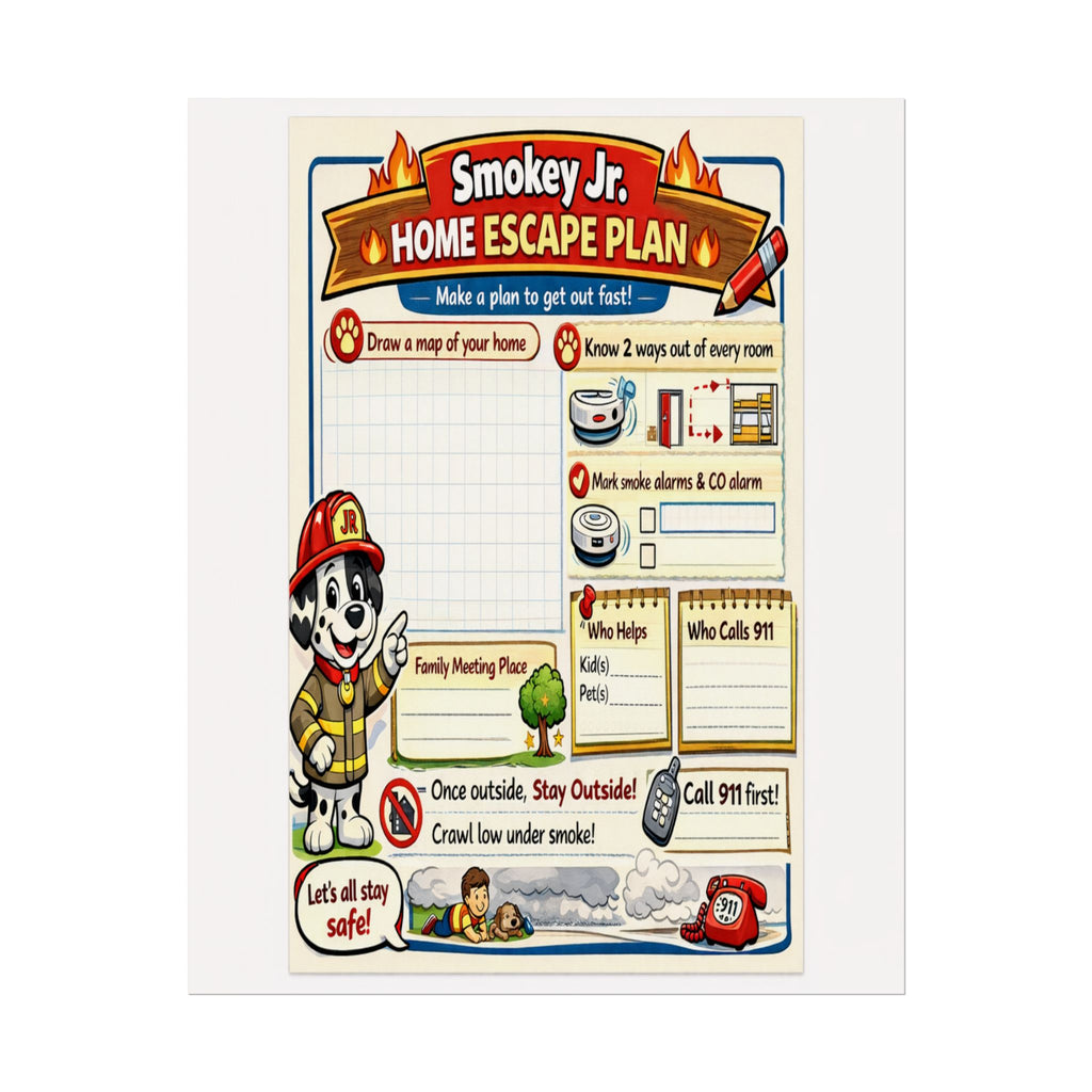 Fire Escape Safety Poster