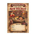 New recruit has Arrived- Baby Announcement card (envelopes included)