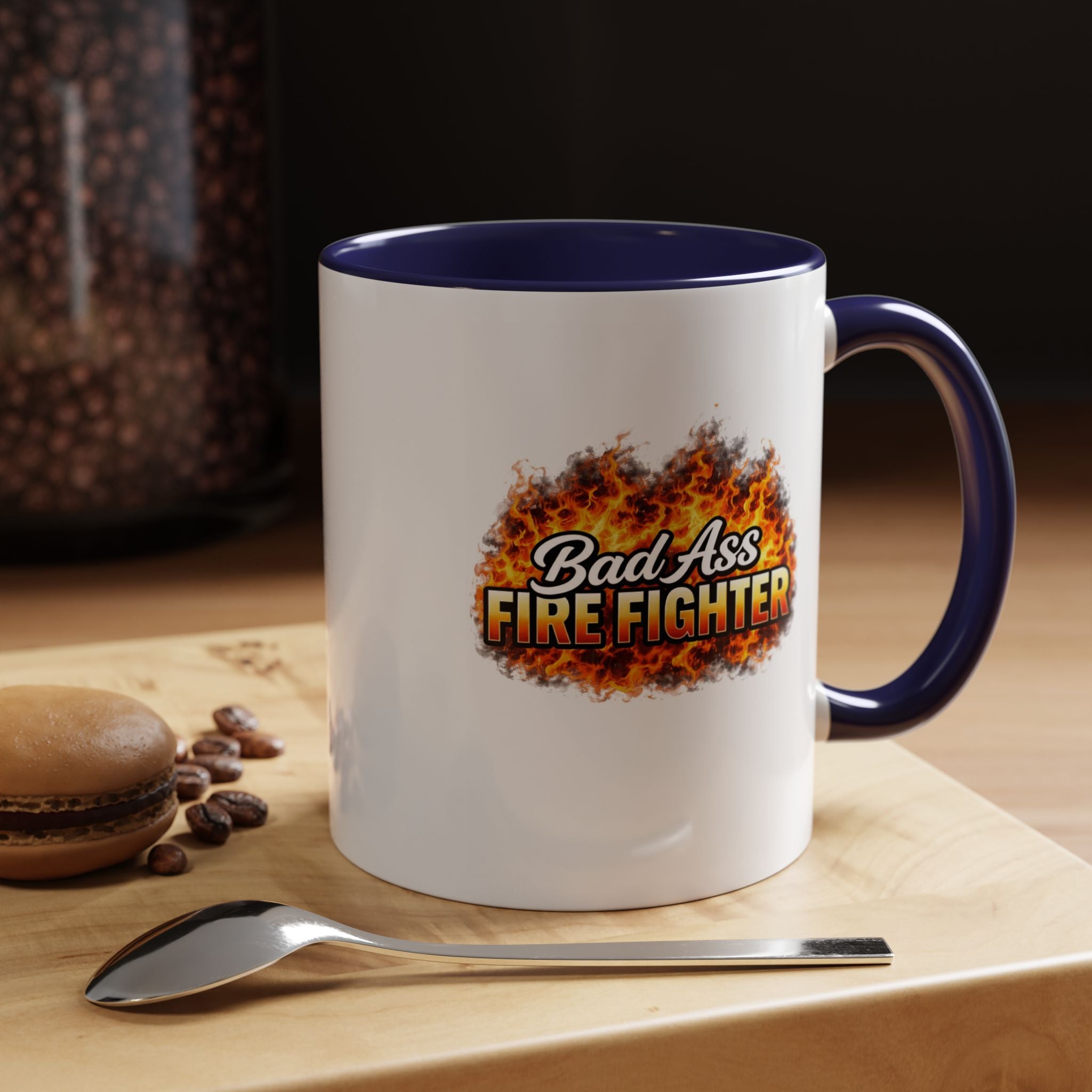 Bad Ass Firefighter Accent Coffee Mug — Firefighter Gift (11/15 oz)