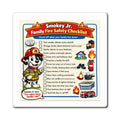 Family Fire Safety Checklist Magnet