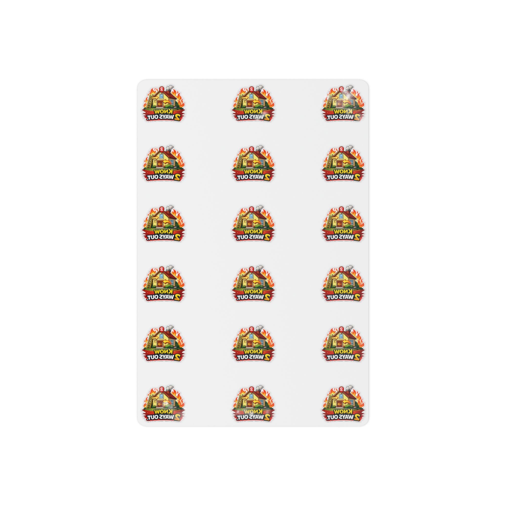 Fire Safety Temporary Tattoos - Know 2 Ways Out