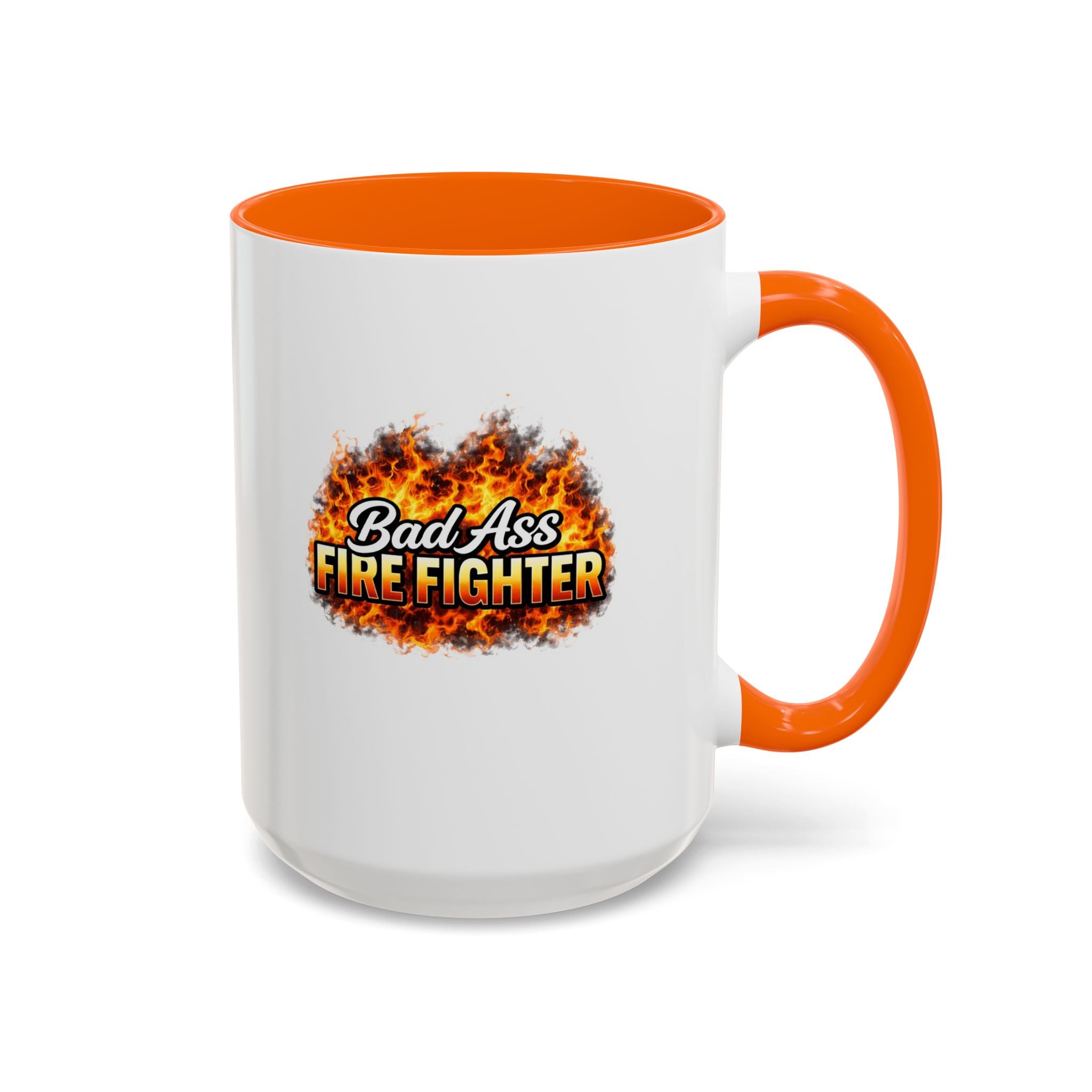 Bad Ass Firefighter Accent Coffee Mug — Firefighter Gift (11/15 oz)