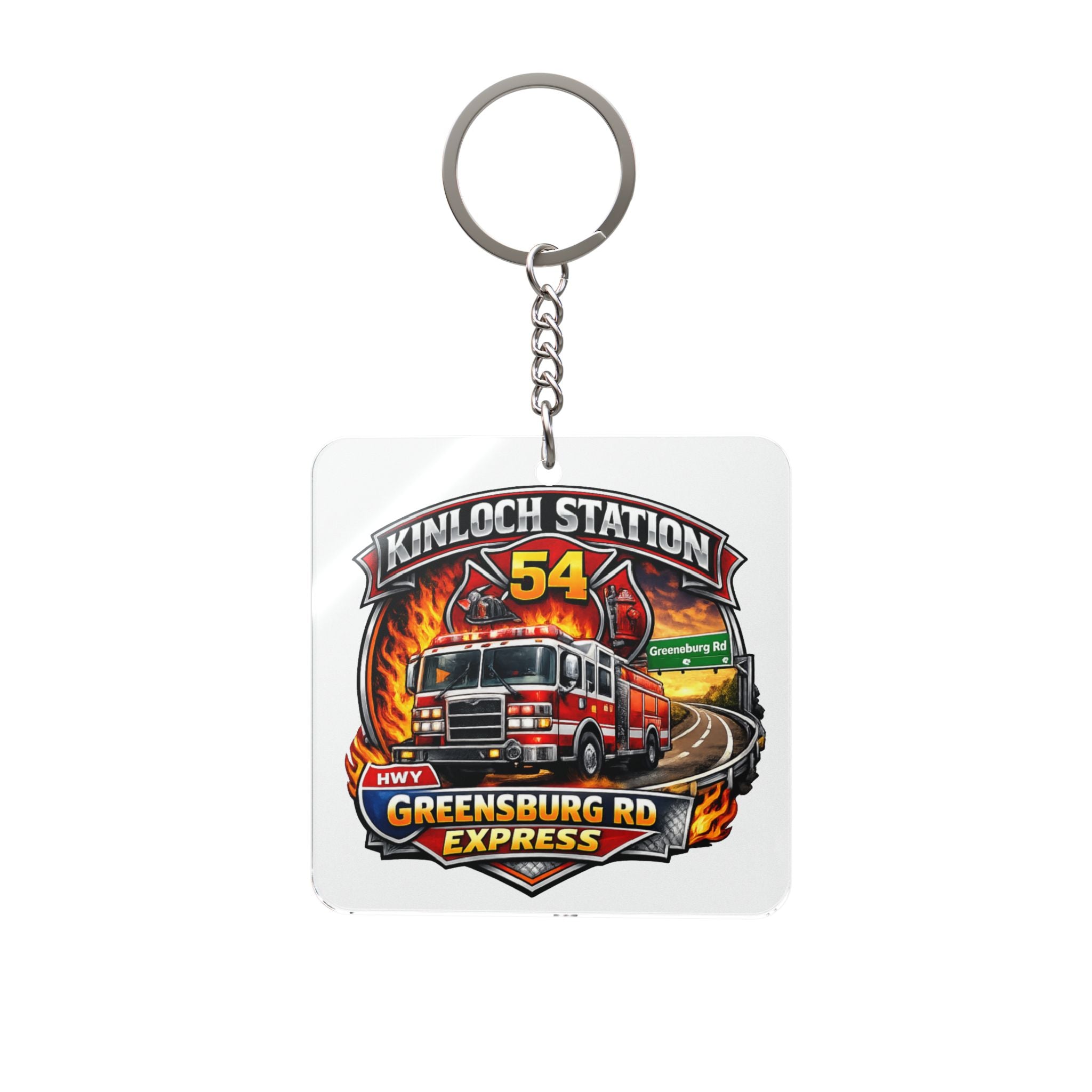 "Kinloch Station 54 Greensburg Rd Express" Keychain