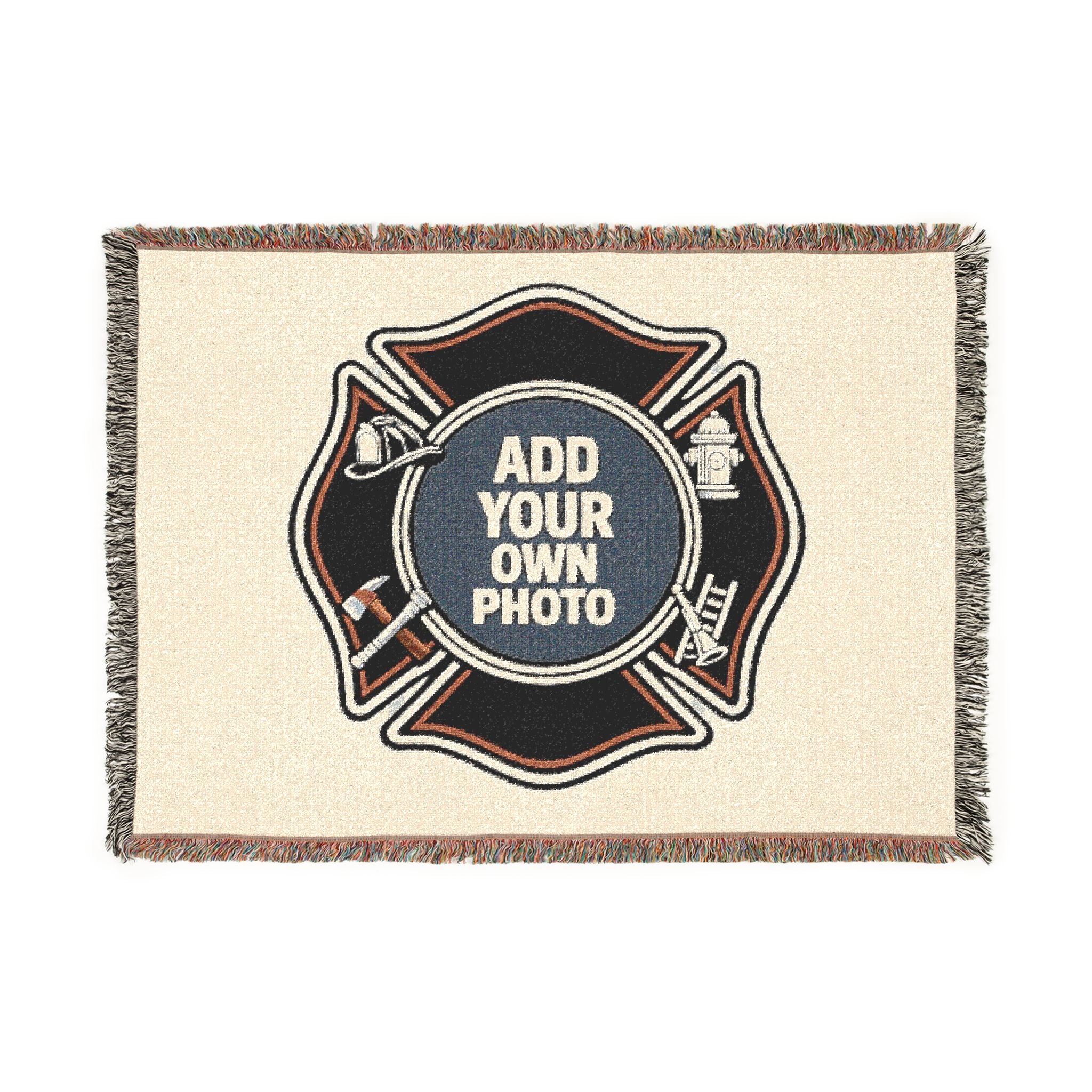 Custom Woven Blanket — Add Your Own Design Personalized Throw