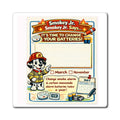 Smokey Jr. Reminder Magnet — "It's Time to Change Your Batteries" Smoke Alarm & CO Safety Calendar
